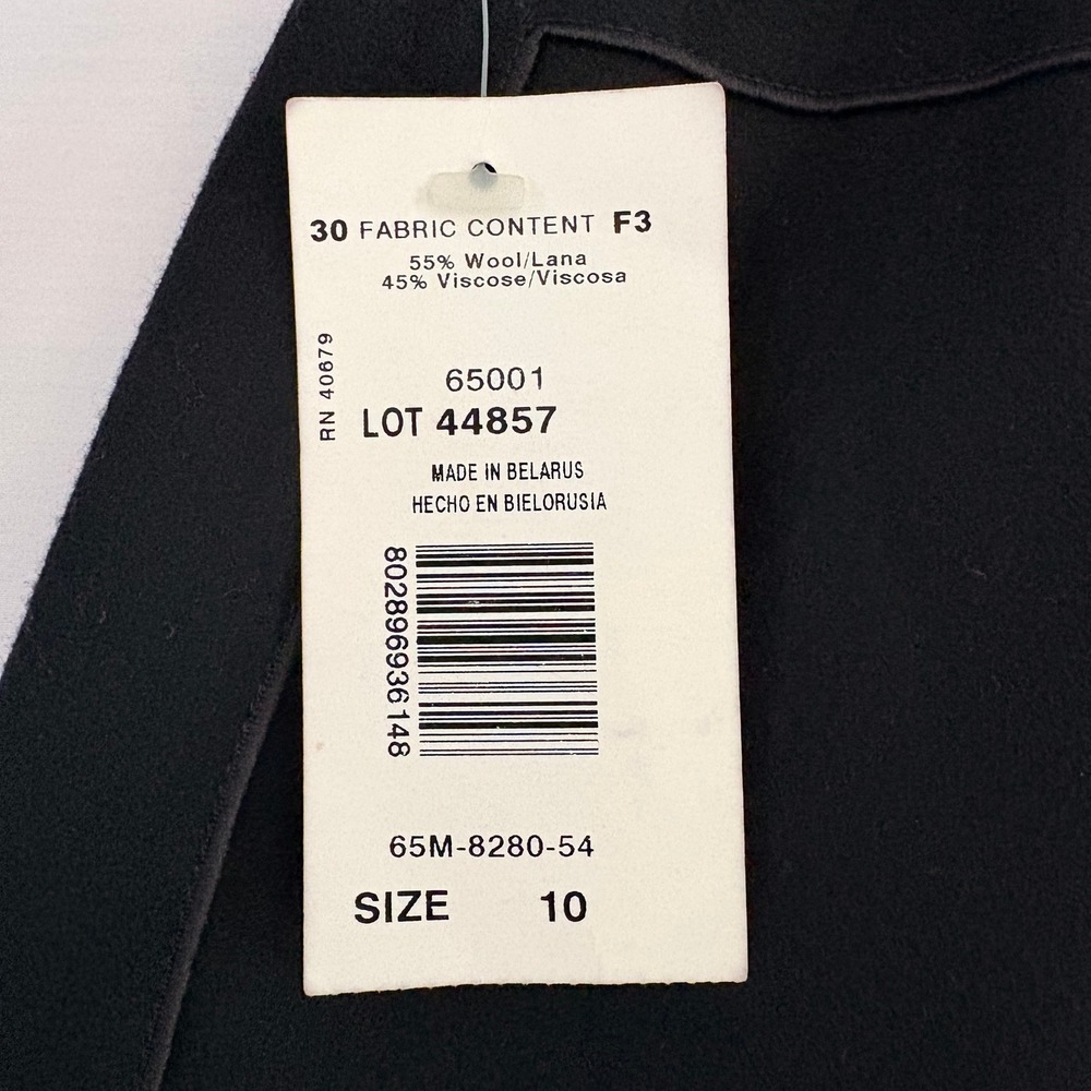 Harve Benard Wool Blend Pencil Skirt Black Scalloped Yoke Size 10 NWT - Picture 7 of 9